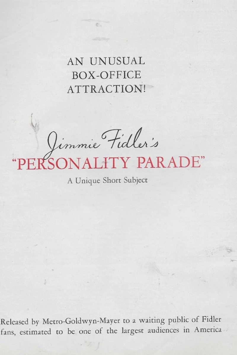 Personality Parade Plakat