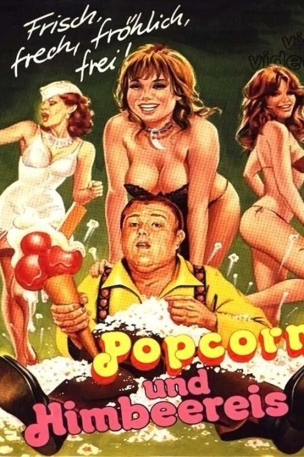 Popcorn og hindbæris Plakat