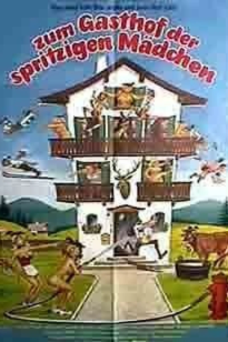 Zum Gasthof der spritzigen Mädchen Plakat