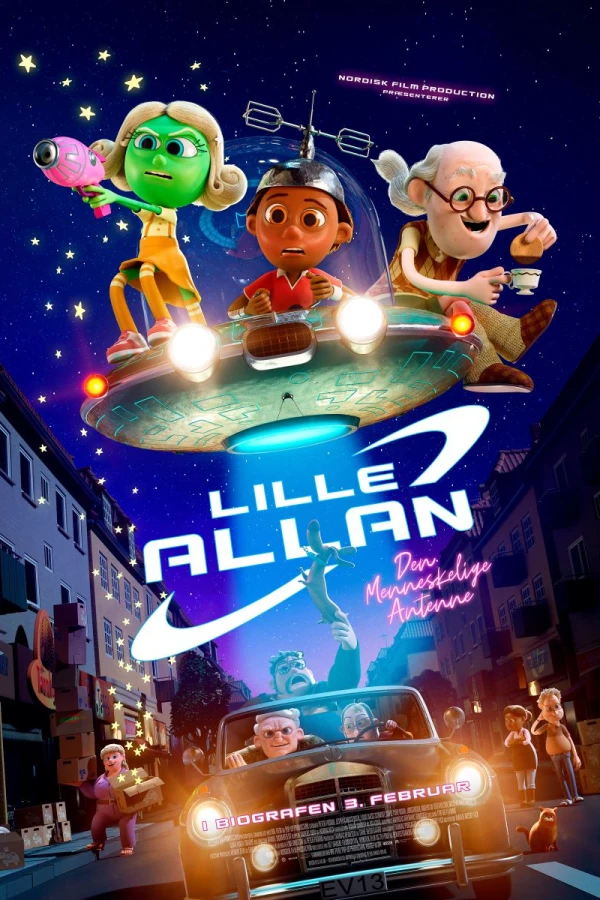 Lille Allan - den menneskelige antenne Plakat
