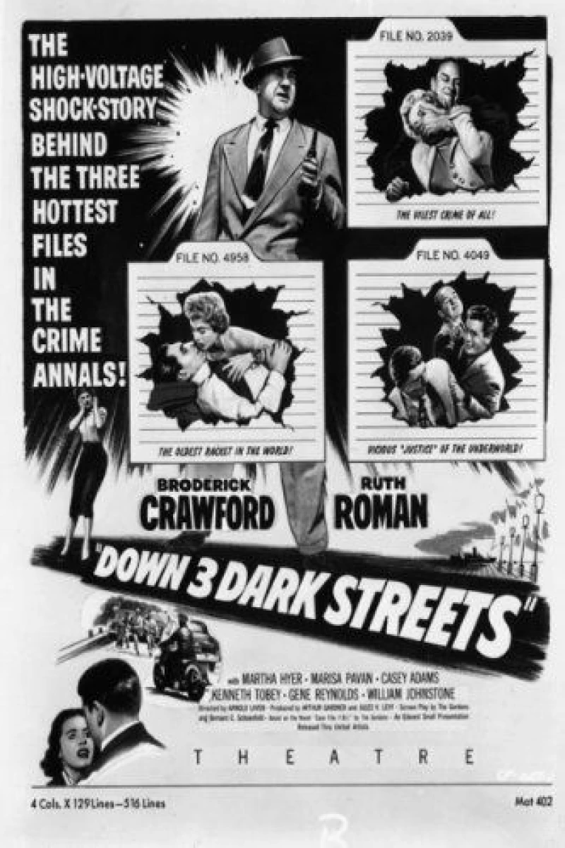 Down Three Dark Streets Plakat