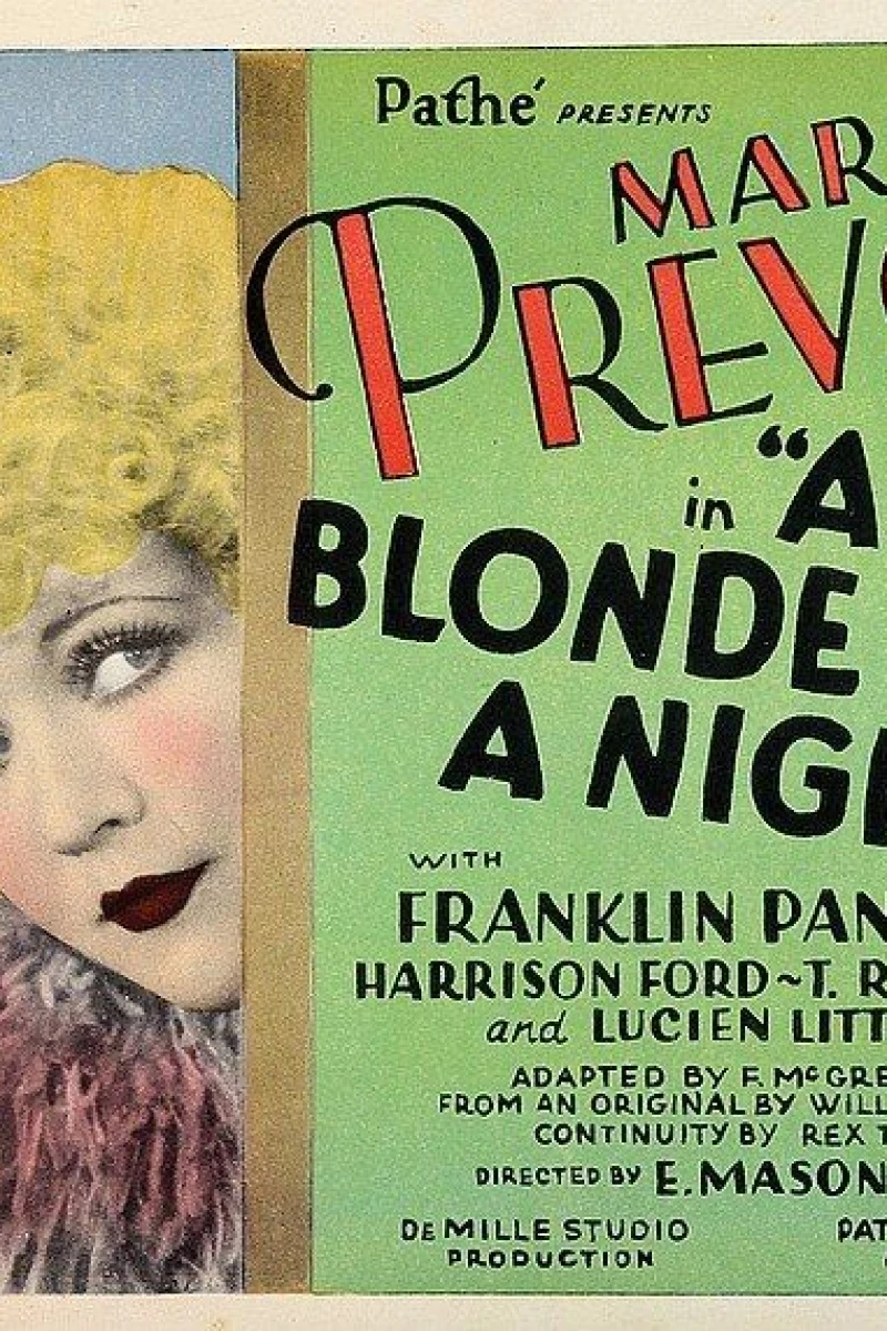 A Blonde for a Night Plakat